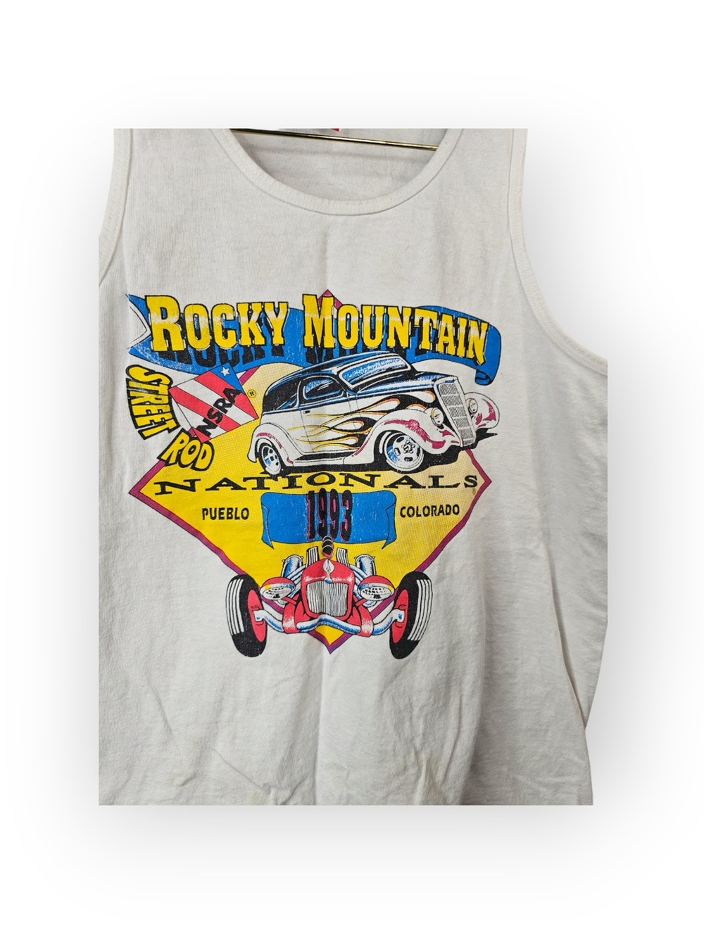Vintage 1993 Rocky Mountain Street Rod Nationals Tank Top Medium - Picture 3 of 5